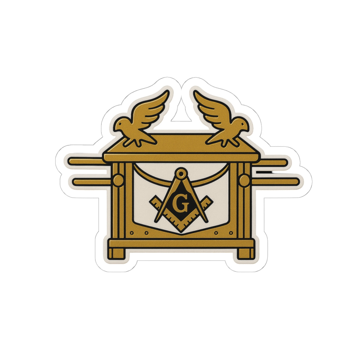 Master Mason Blue Lodge Sticker Decal - Kiss-Cut Ark of the Covenant - Bricks Masons