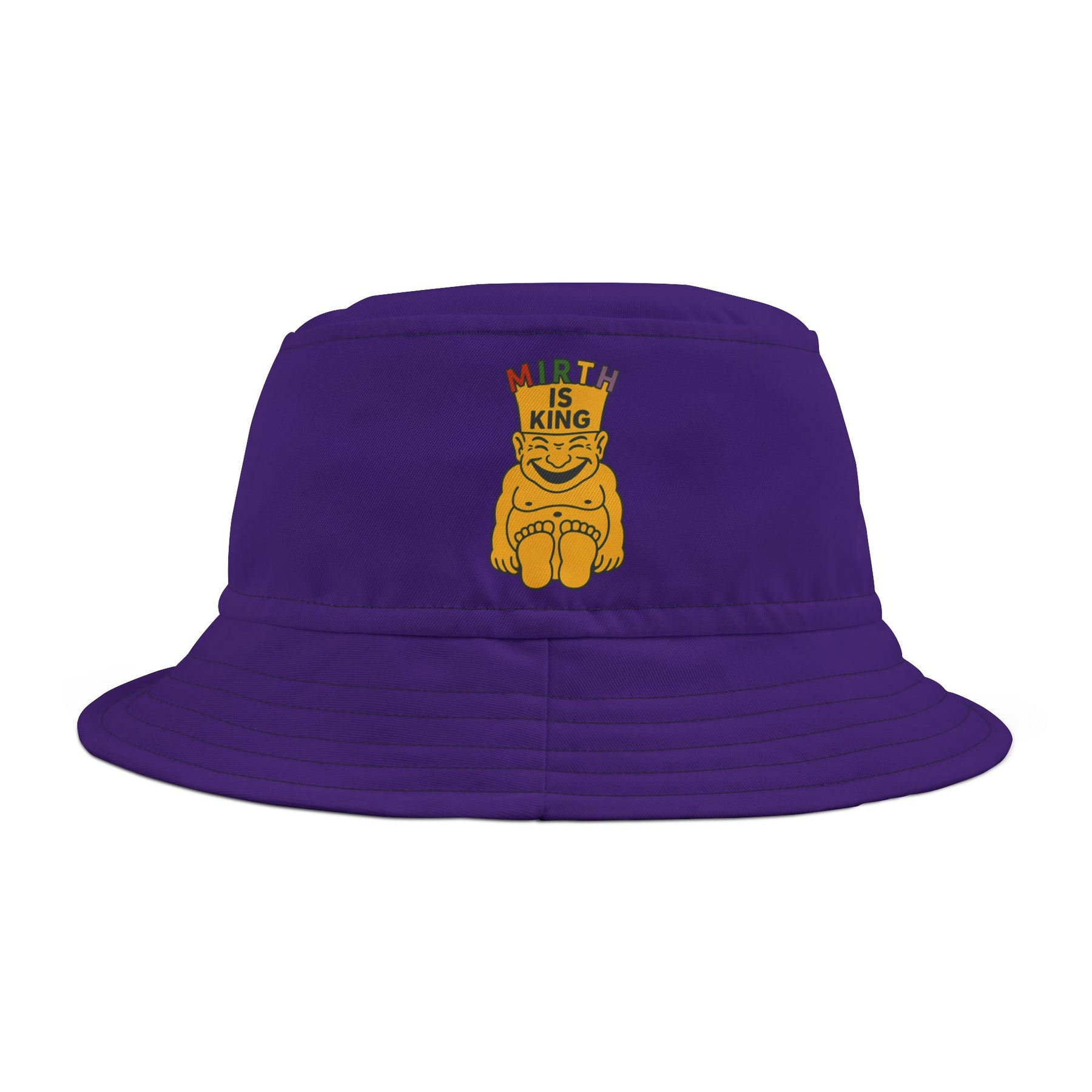 Royal Order of Jesters Bucket Hat - Purple with Black Stitching Mirth is King - Bricks Masons