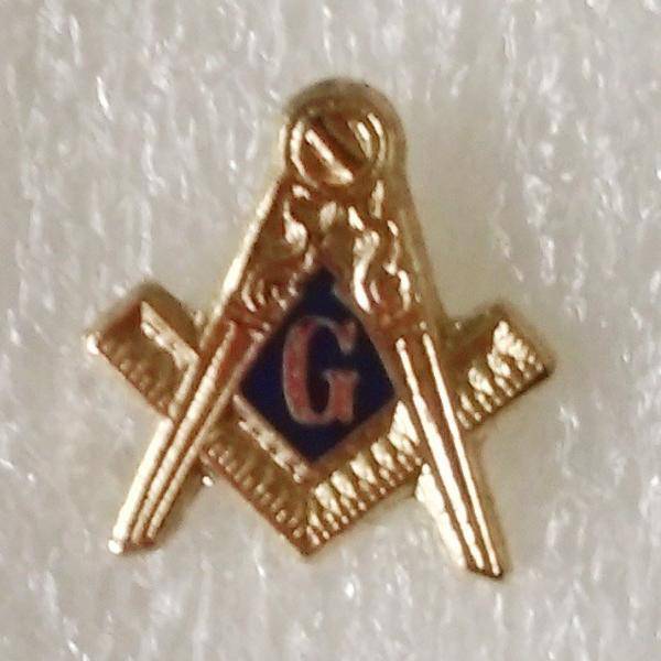 Master Mason Blue Lodge Lapel Pin - Square & Compass with G - Bricks Masons