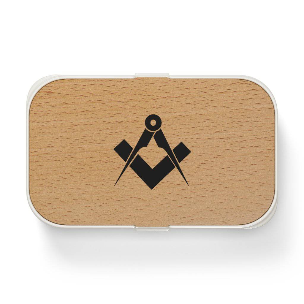 Master Mason Blue Lodge Lunch Box - With Wooden Cover - Bricks Masons