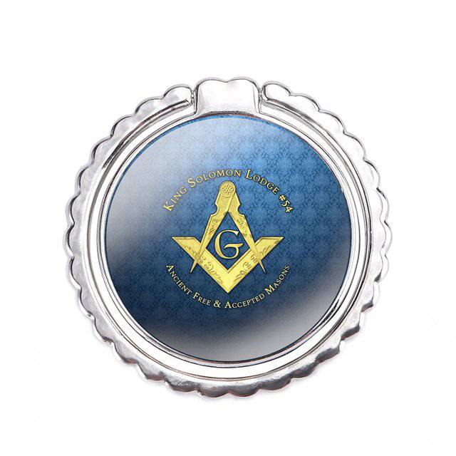 Master Mason Blue Lodge Phone Holder - Blue & Yellow - Bricks Masons