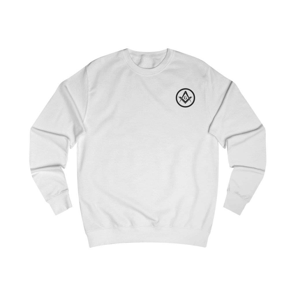 Master Mason Blue Lodge Sweatshirt - Square & Compass G Black, White, Grey - Bricks Masons
