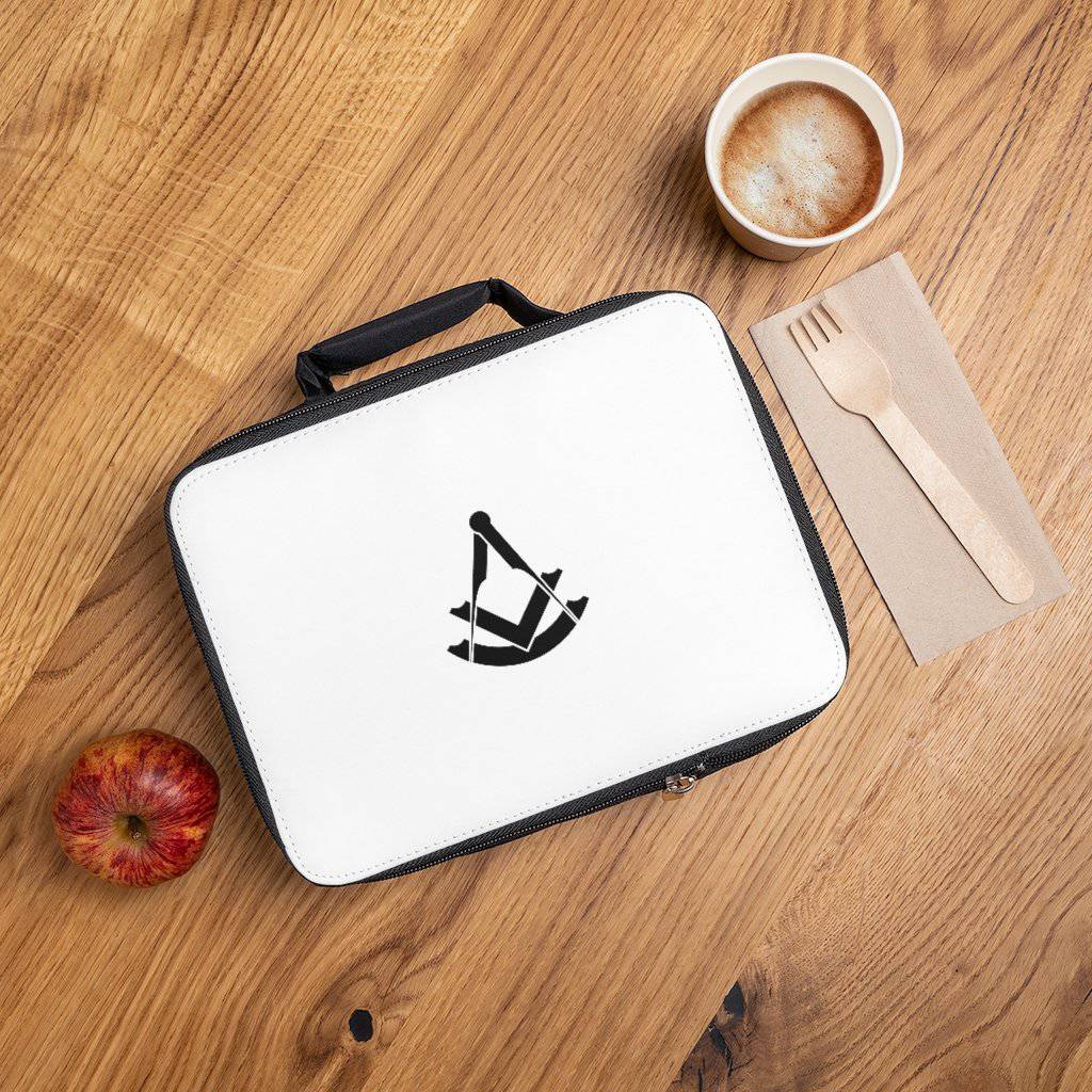 Past Master Blue Lodge Lunch Bag - Black & White - Bricks Masons