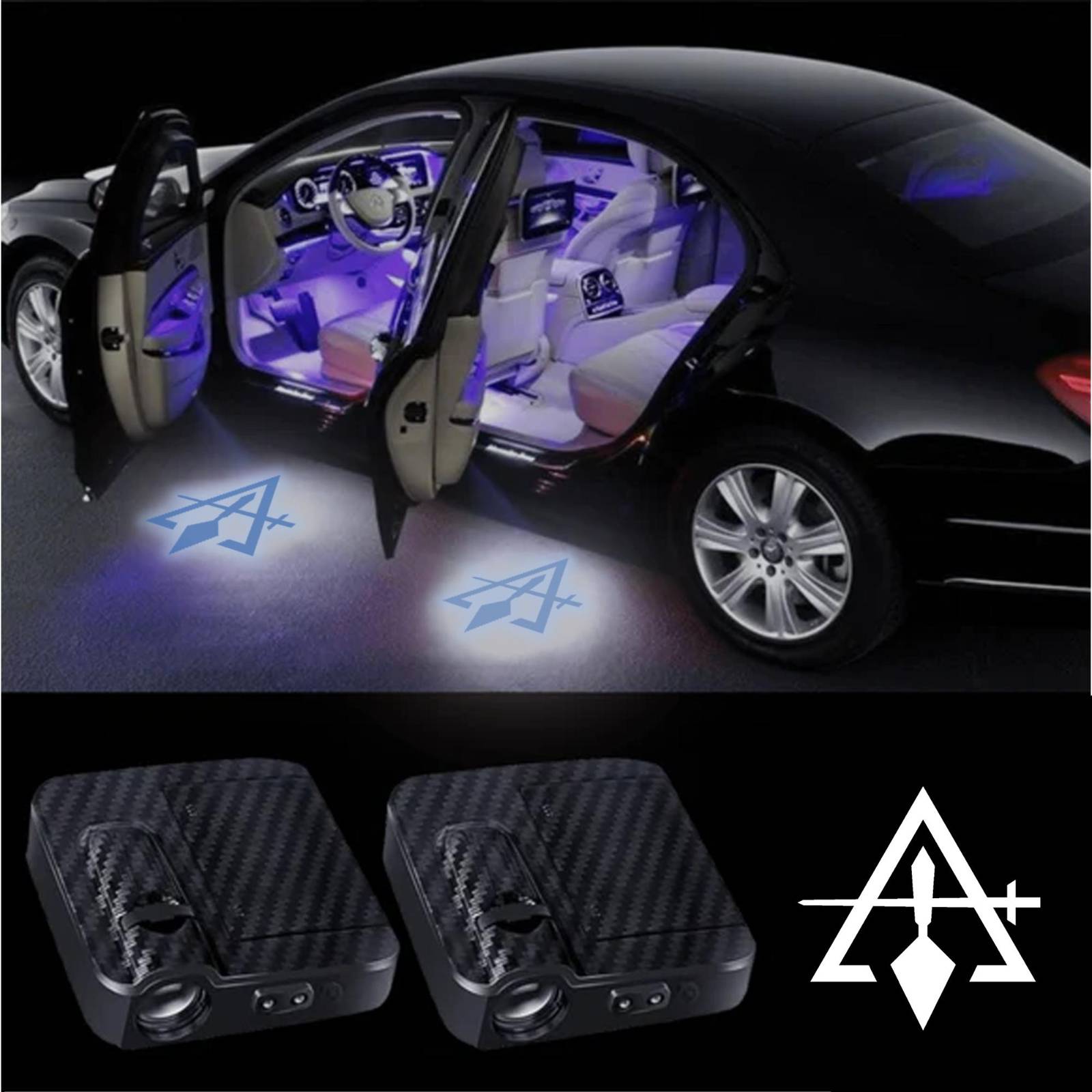Council Car Door Light Projector - Customizable Wireless LED - Bricks Masons