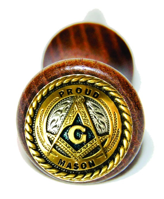 Master Mason Blue Lodge Bottle Stoppers & Savers - Gold Proud Mason Square & Compass G - Bricks Masons