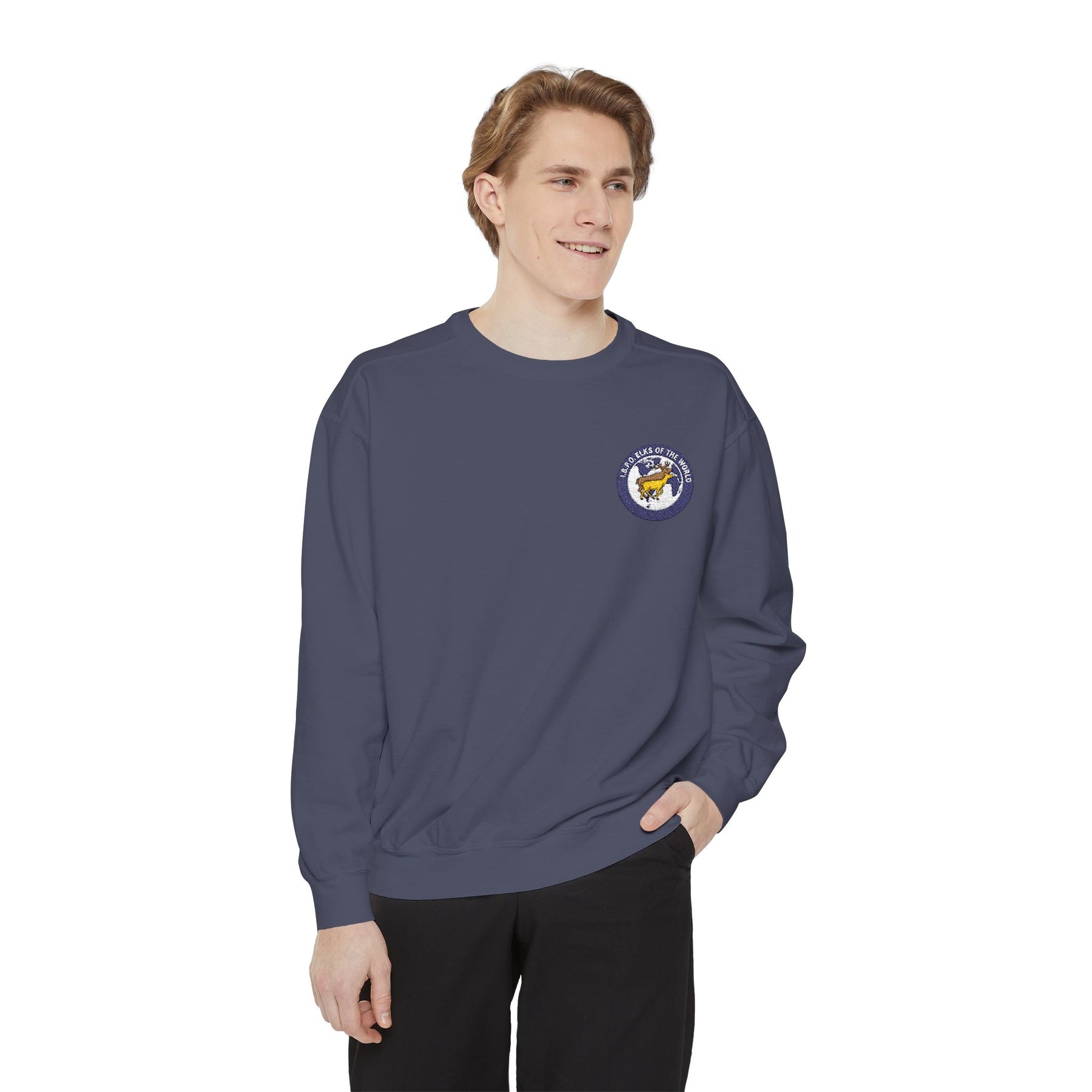 Elks of the World Sweatshirt - Embroidered Elk emblem - Bricks Masons