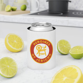 Heroines of Jericho Can Cooler - Red & Yellow Polyester Exterior - Bricks Masons