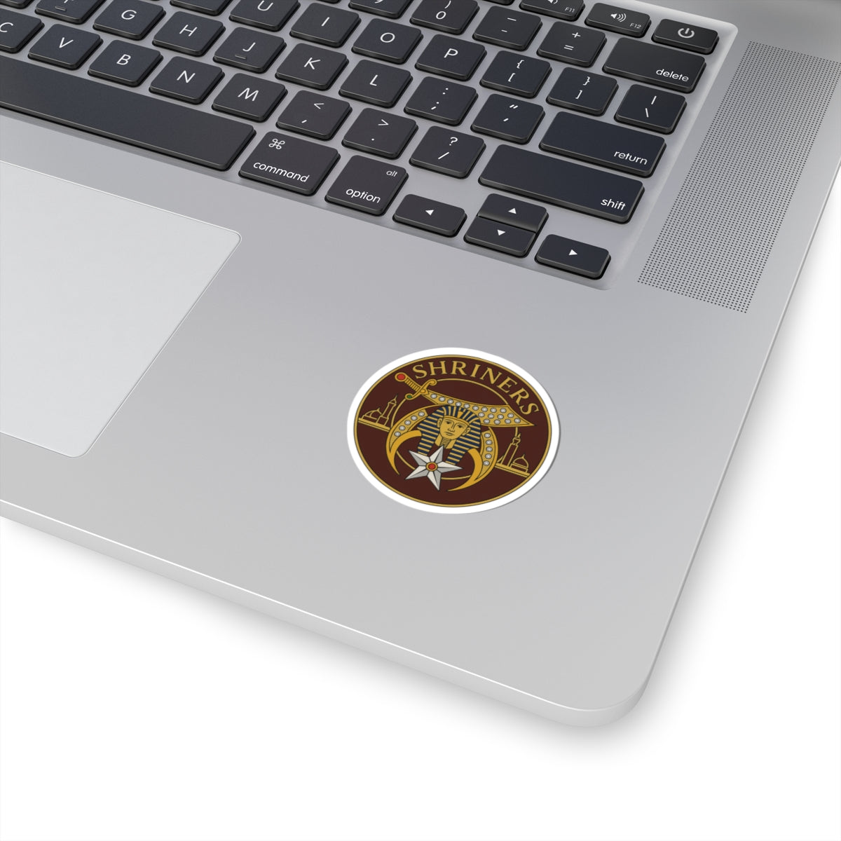 Shriners Sticker Decal - Kiss-Cut Brown Glossy Paper - Bricks Masons