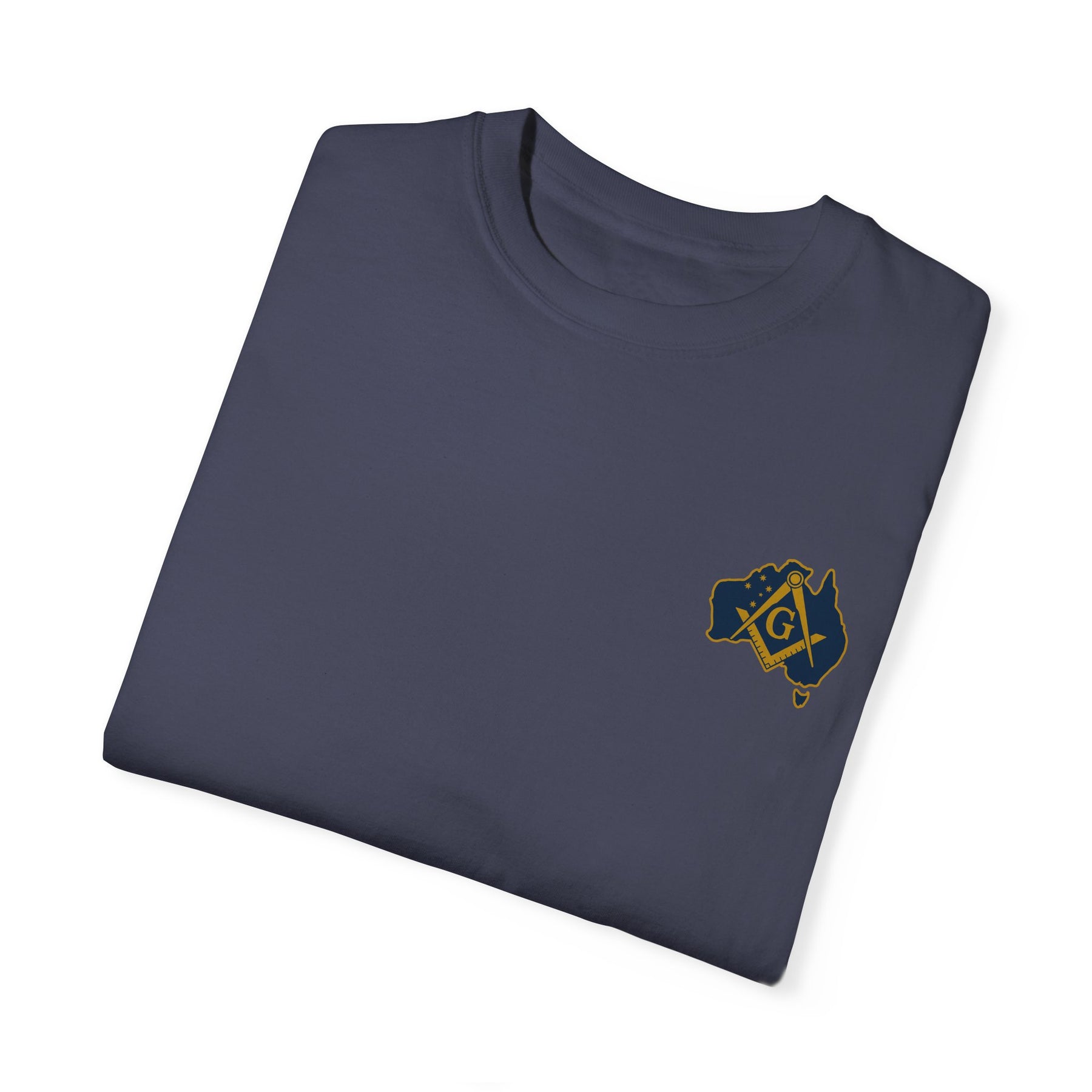 Master Mason Blue Lodge Australia Jurisdiction T-Shirt - Mason Garment-Dyed Tee - Bricks Masons