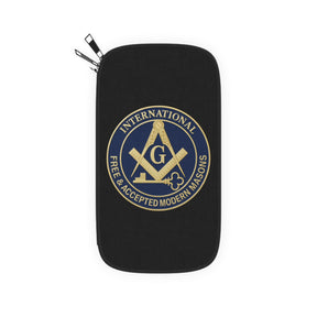International Masons Passport Wallet - Free & Accepted Masons With Shoulder & Wrist Strap - Bricks Masons