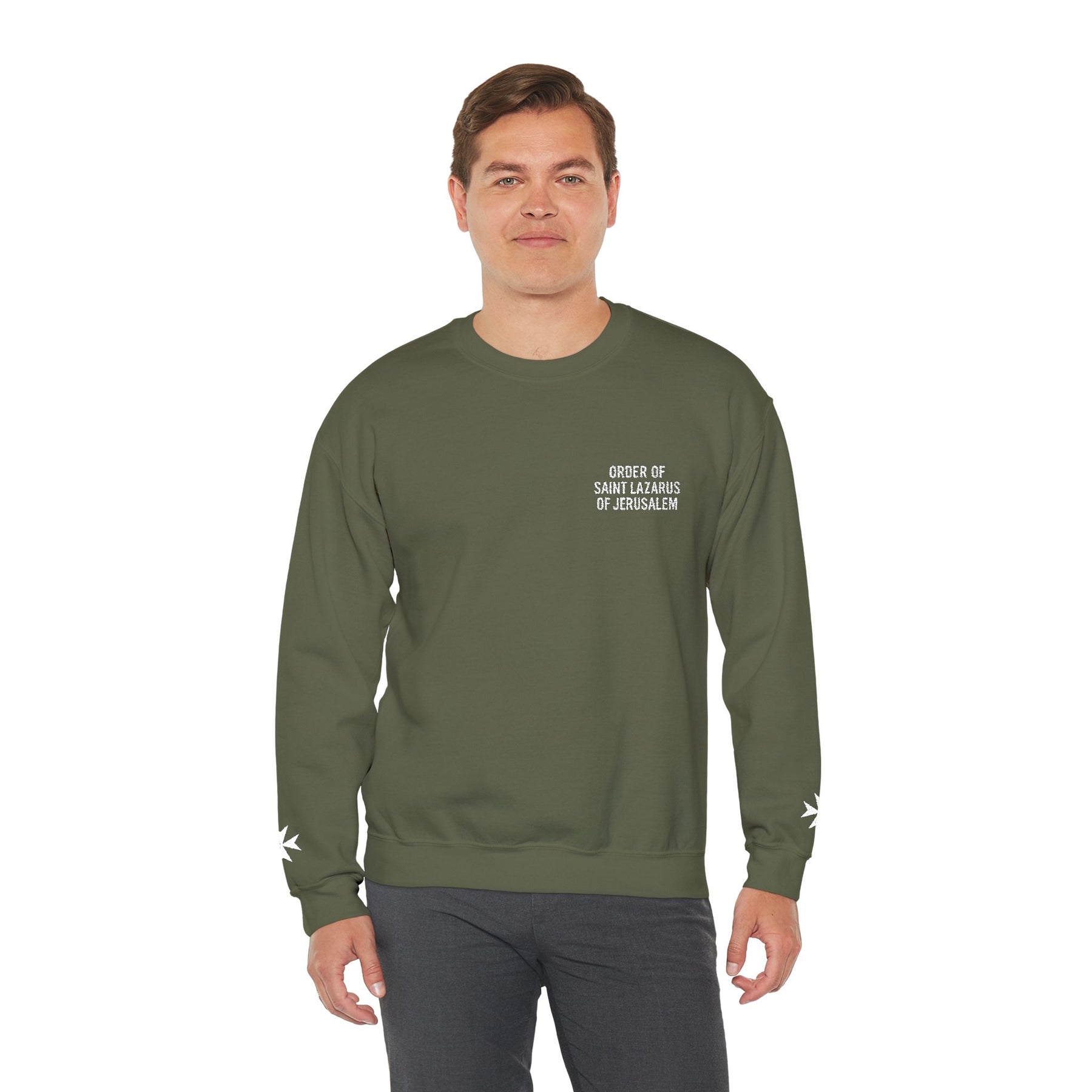 Order of Saint Lazarus Sweatshirt - Crewneck Heritage Embroidery - Bricks Masons