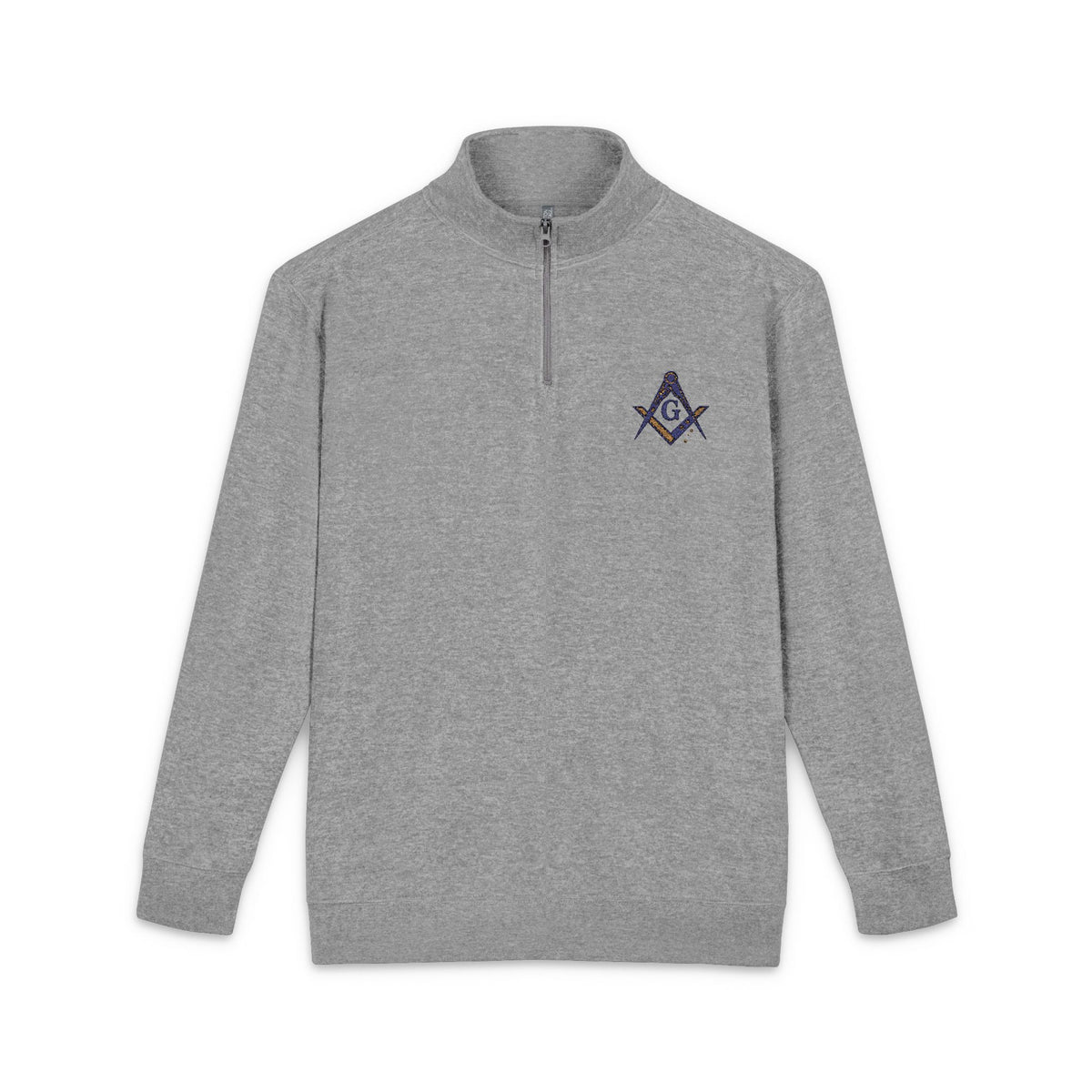 Master Mason Blue Lodge Sweatshirt - Square & Compass G USA Flag Pattern Embroidery - Bricks Masons