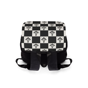 Master Mason Blue Lodge Backpack - Black & White Square & Compass G - Bricks Masons