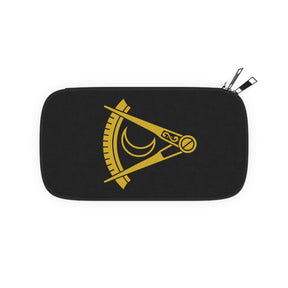 District Deputy Grand Master Blue Lodge Passport Wallet - Black With Shoulder & Wrist Strap - Bricks Masons