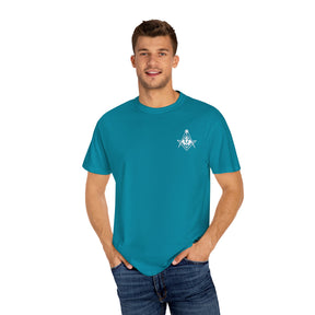 Master Mason Blue Lodge Canada Jurisdiction T-Shirt - Garment-Dyed Tee - Bricks Masons