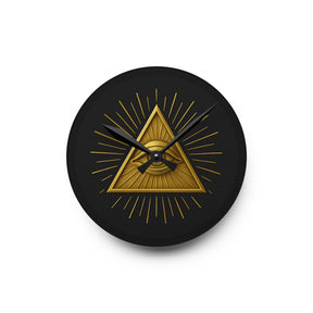 Eye of Providence Clock - All Seeing Eye Design on Acrylic - Bricks Masons