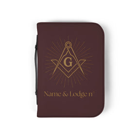 Master Mason Blue Lodge Bible Cover - Customizable Square & Compass G Various Sizes - Bricks Masons