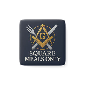 Master Mason Blue Lodge Magnet - Porcelain With Magnet - Bricks Masons