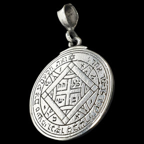 Solomon Pendant Fourth and Fifth Pentacle Consecrated to Venus Silver 3 Cm 12 Gr 44 Seals of Solomon Art 1205 - Bricks Masons