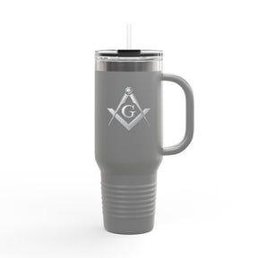 Master Mason Blue Lodge Ringneck Tumbler - Silver Square & Compass G Emblem