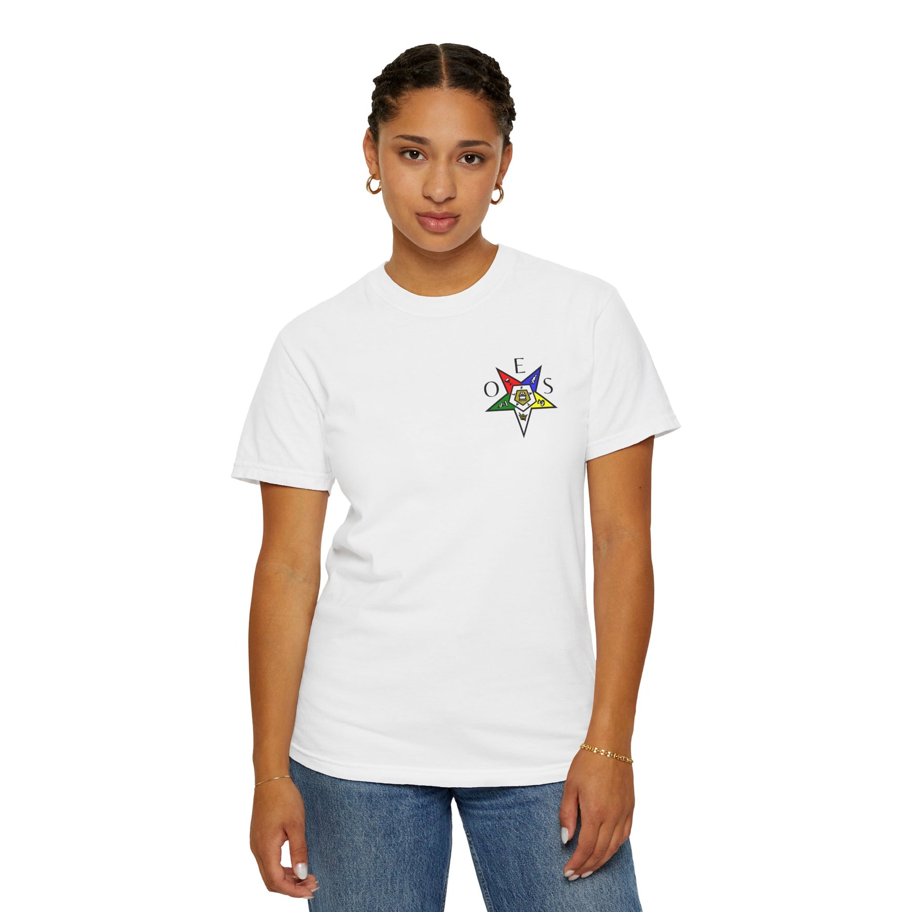 OES T-Shirt - Garment-Dyed Tee OES Star Various Colors - Bricks Masons