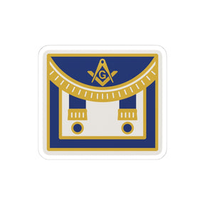 Master Mason Blue Lodge Sticker Decal - Kiss-Cut Blue Apron - Bricks Masons