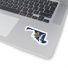Master Mason Blue Lodge Sticker Decal - Kiss-Cut Maryland Chesapeake Bay - Bricks Masons