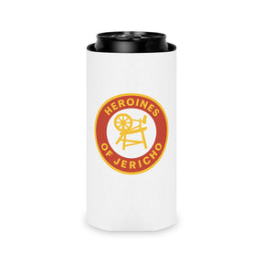 Heroines of Jericho Can Cooler - Red & Yellow Polyester Exterior - Bricks Masons