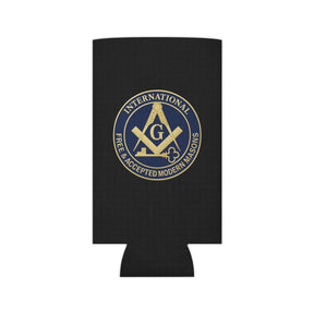 International Masons Can Cooler - Gold Square & Compass G - Bricks Masons