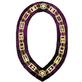 OES Chain Collar - Gold Plated on Purple Velvet