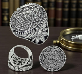 Suleiman Solomon Signet Ring, Silver, 2.3 cm, 17.5 g, Art. 1316 - Bricks Masons