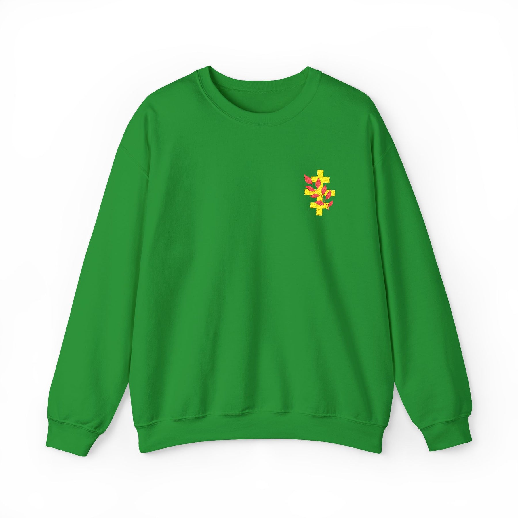 Red Branch of Eri Sweatshirt - Left Chest Embroidered Motif - Bricks Masons