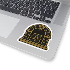 Master Mason Blue Lodge Sticker Decal - Kiss-Cut Colorful - Bricks Masons