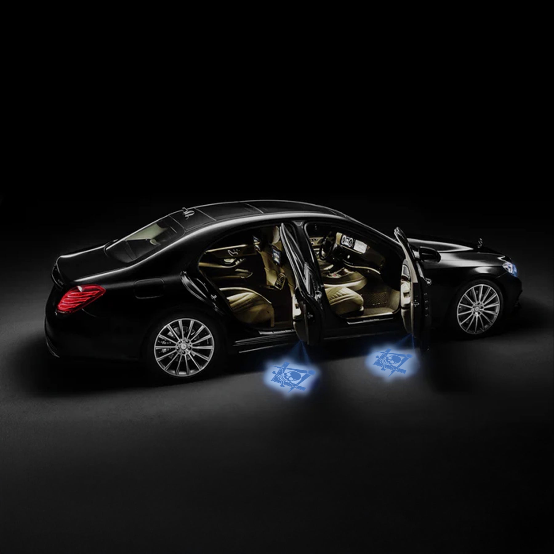 Widows Sons Car Door Light Projector - Customizable Wireless LED - Bricks Masons