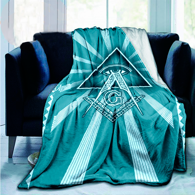 Masonic Blanket - 3D Print Flannel Plush Throw - Bricks Masons