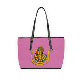 DOI Handbag - Pink PU Leather With Ample Interior - Bricks Masons