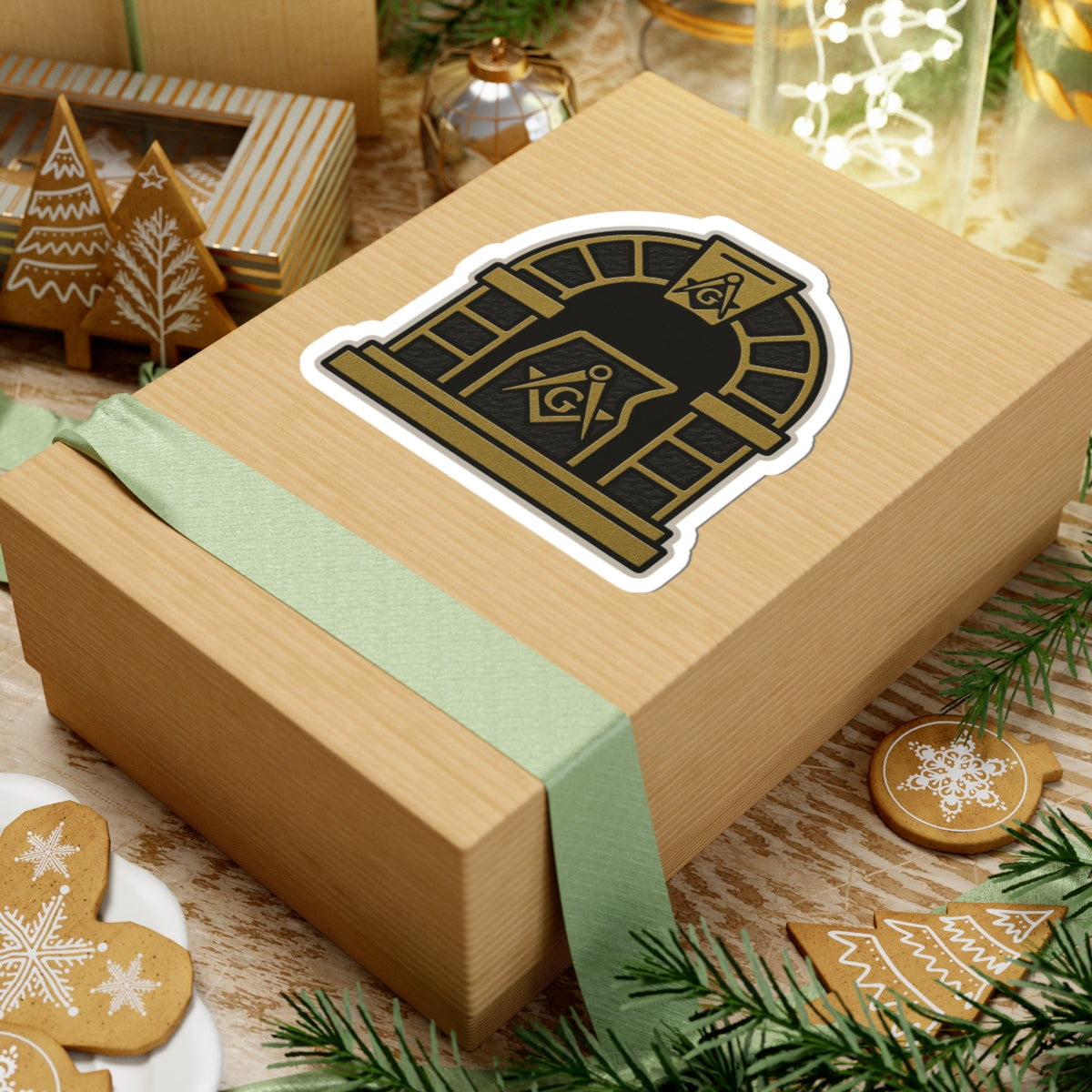 Master Mason Blue Lodge Sticker Decal - Kiss-Cut Colorful - Bricks Masons