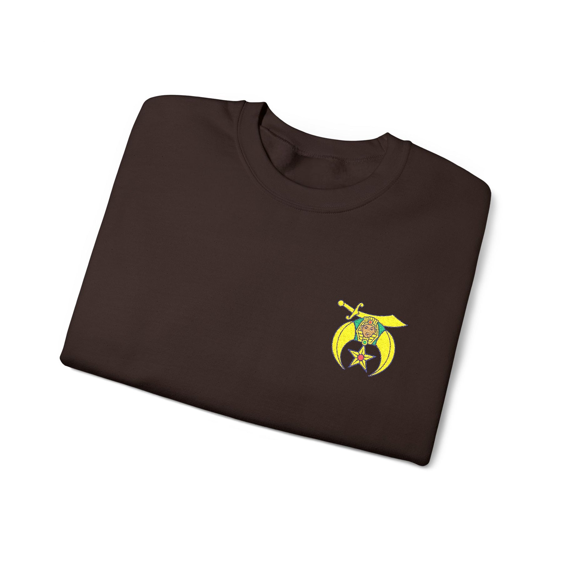 Shriners Sweatshirt - Crewneck Embroidered Front Detail - Bricks Masons