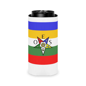 OES Can Cooler - Colorful Star With Polyester Exterior - Bricks Masons