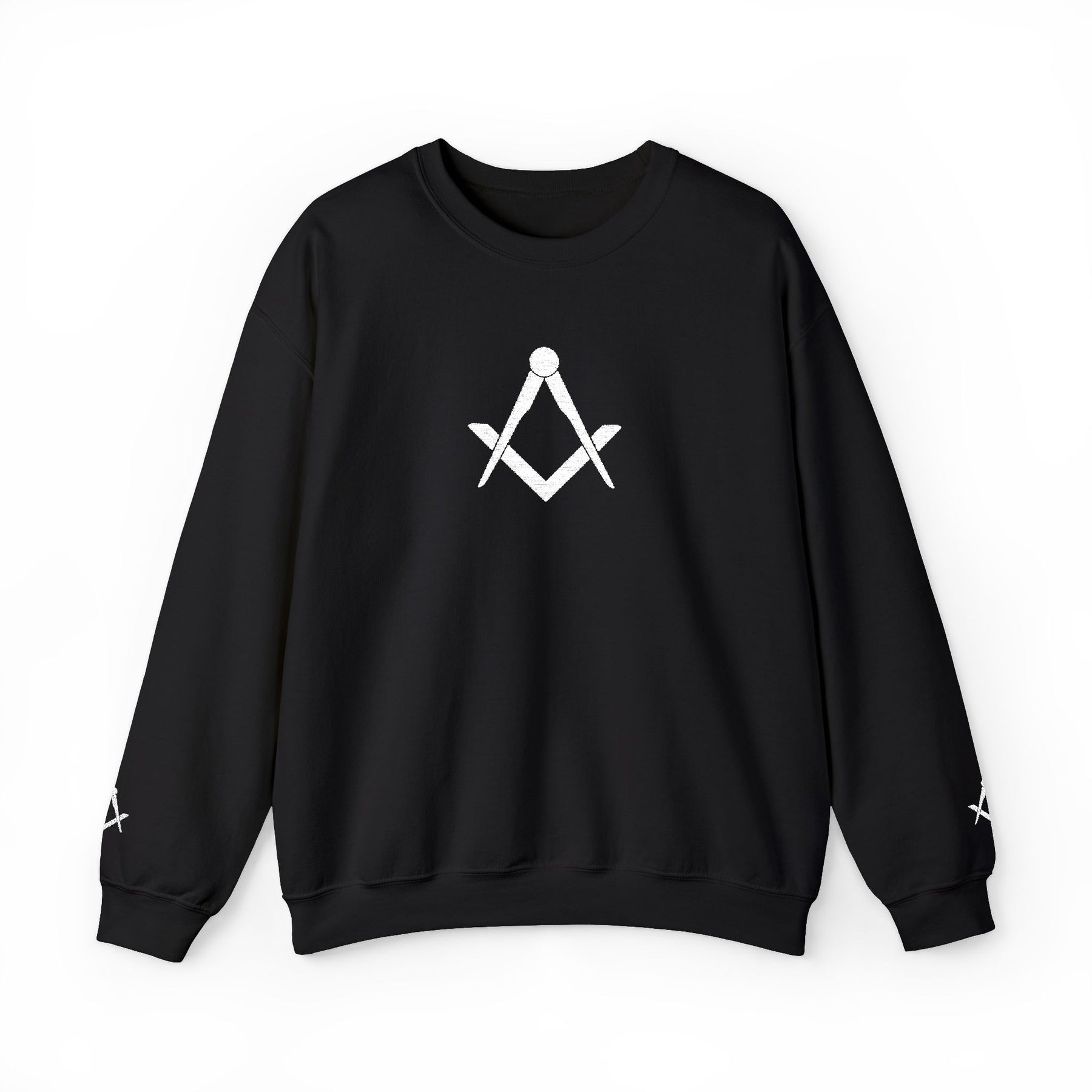 Master Mason Blue Lodge Sweatshirt - Crewneck Square & Compass Embroidery - Bricks Masons