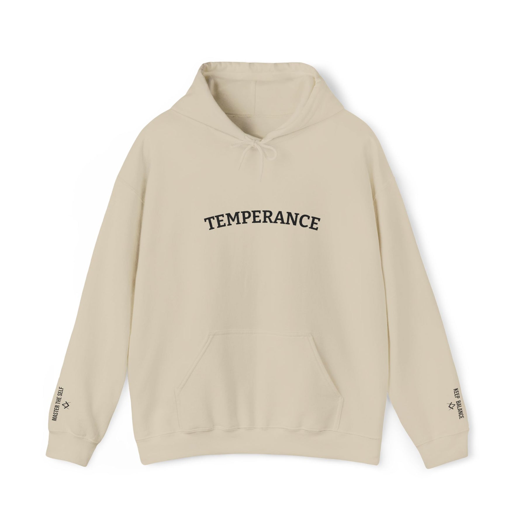 Entered Apprentice Blue Lodge Hoodie - Temperance Front & Sleeves Embroidery - Bricks Masons