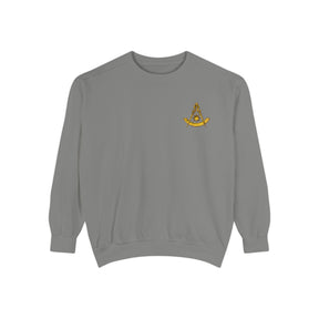 Past Master Blue Lodge Sweatshirt - Embroidered Quadrant & Compass Sun - Bricks Masons