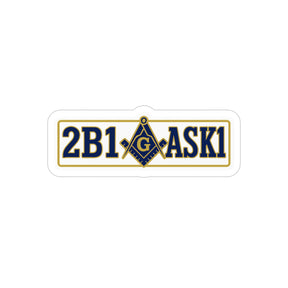 Master Mason Blue Lodge Sticker Decal - Water Resistant Vinyl 2B1 ASK1 - Bricks Masons