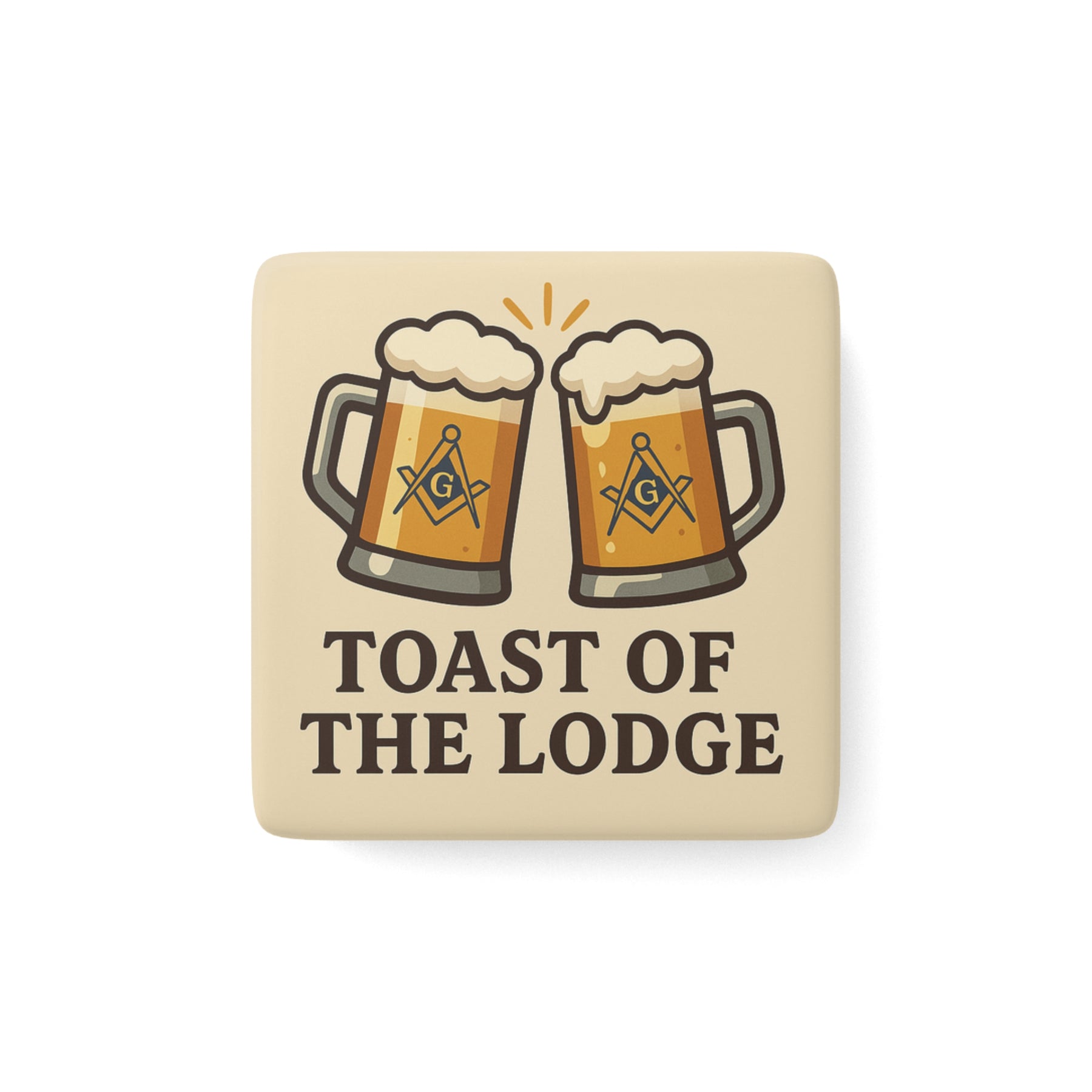 Master Mason Blue Lodge Magnet - Porcelain With Magnet - Bricks Masons