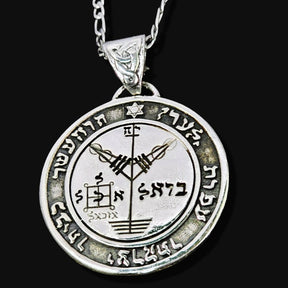 Solomon Pendant Fourth Pentacle consecrated to Jupiter 4 cm 19 g in Silver 44 Seals of Solomon Art 156 - Bricks Masons