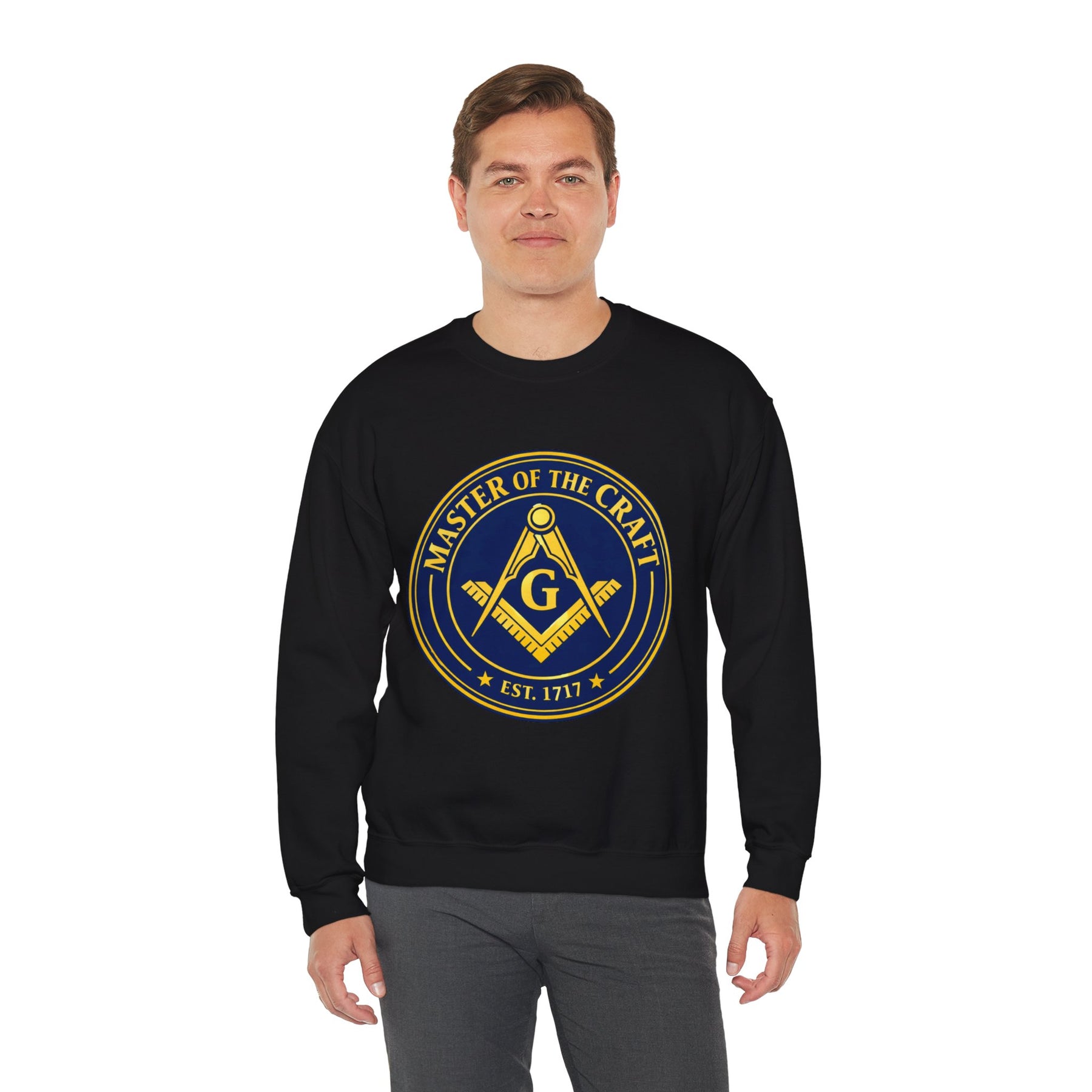 Master Mason Blue Lodge Sweatshirt - Square & Compasses with G Master of The Craft