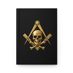 Widows Sons Journal - Black with Golden Square & Compass Skull & Bones - Bricks Masons