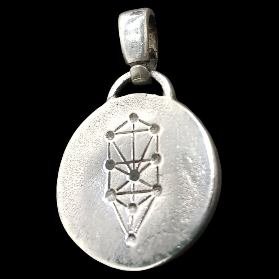 I said Kabbalah I PUT ORDER IN MY LIFE Vav Vav Lamed Name of God 40 YEIAZEL in silver 2.5 Cm 9 Gr Art 1607 - Bricks Masons