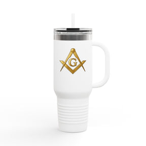 Master Mason Blue Lodge Ringneck Tumbler - Golden Square & Compass G Emblem