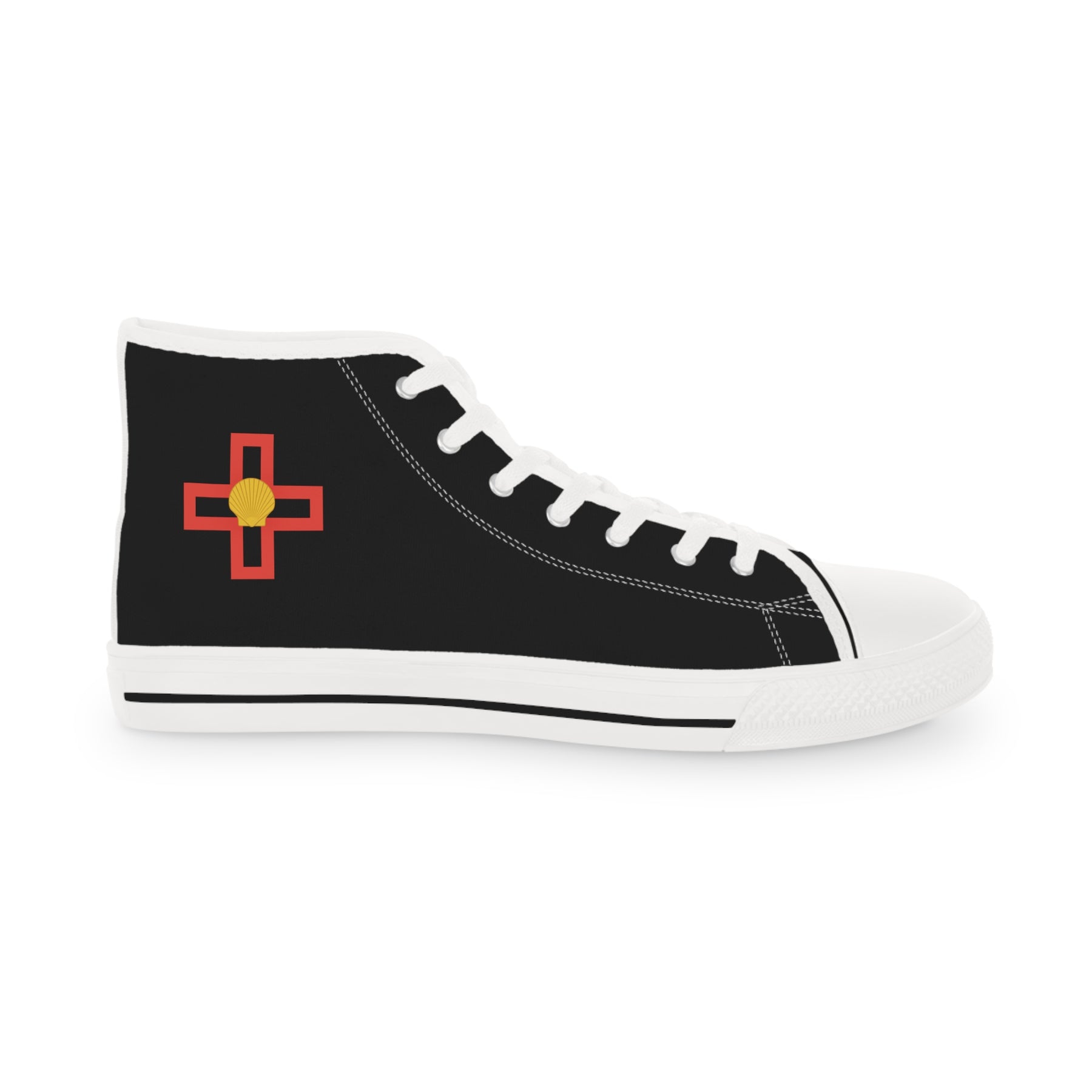 St. Thomas of Acon Sneaker - High Top Black & White - Bricks Masons